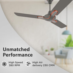 Hindware Alita 1200 mm Star Rated Ceiling Fan (Titanium Grey)-6