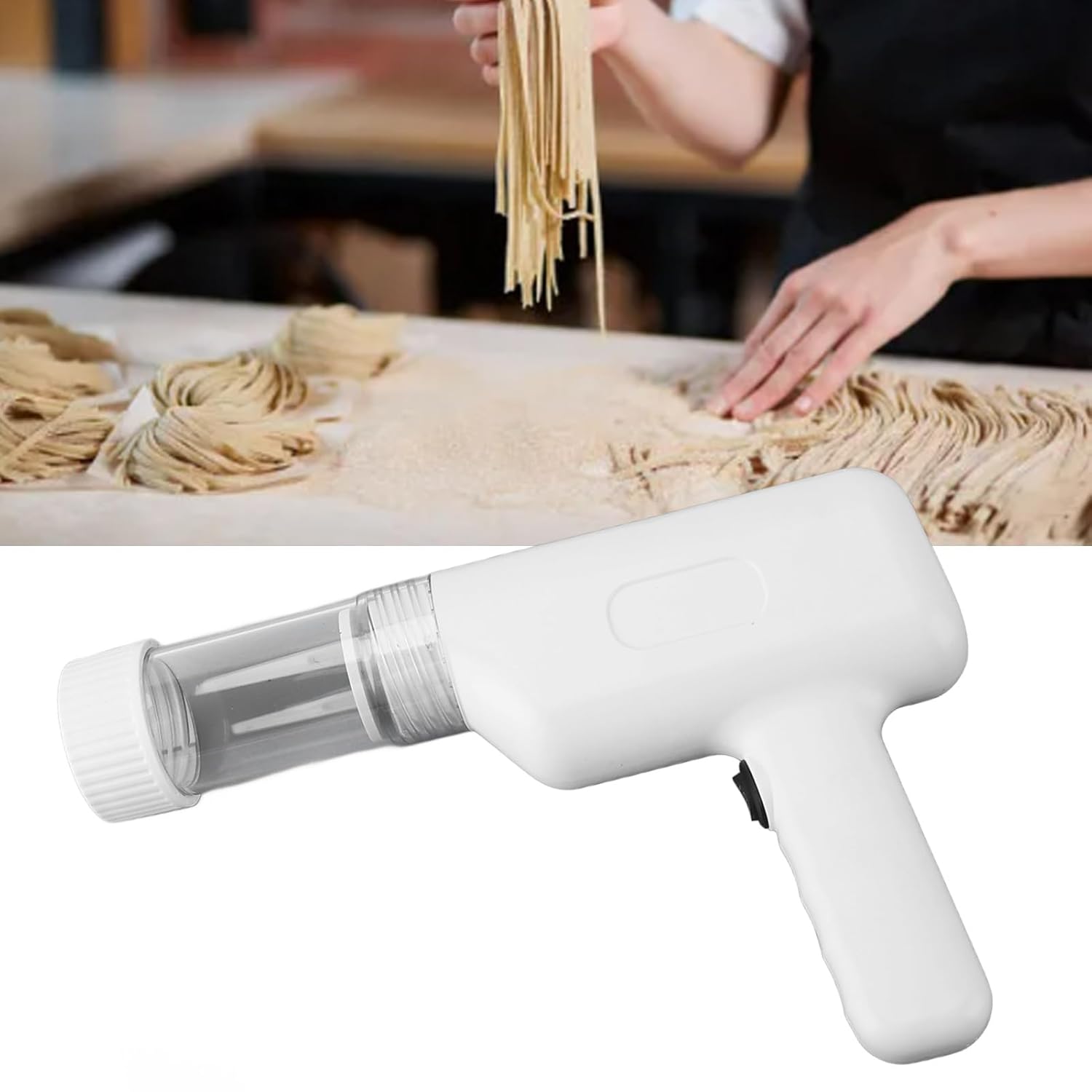 Handheld Electric Pasta Maker, Pasta Roller Machine 6 in 1 Cordless Pasta Machine, Portable Noodle Maker, Ramen Noodle Maker Homemade Spaghetti Maker Machine, Automatic Noodle Press