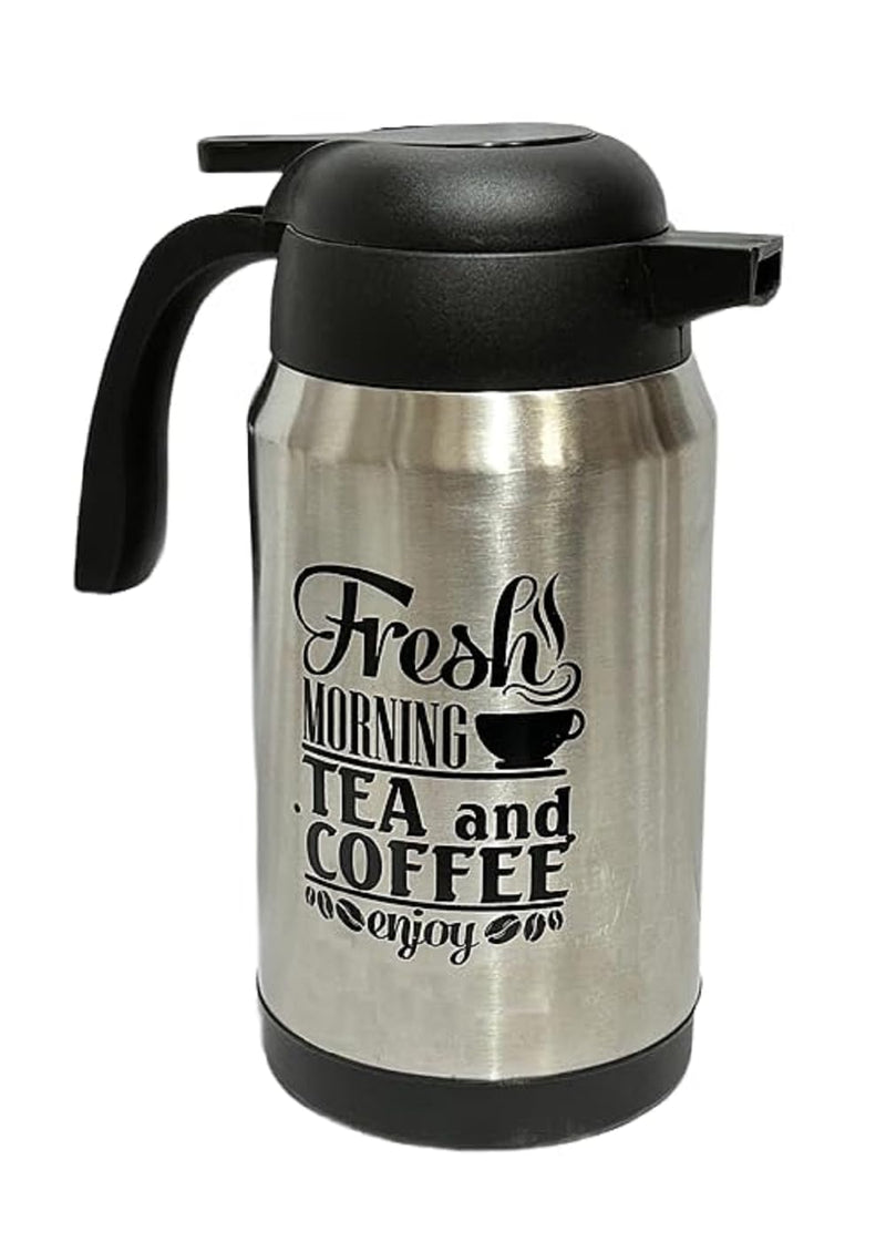 Dynore Stainless Steel Thermosteel Carafe Tea/Coffee Flask with Handle/Tea Kettle/Hot Water Dispenser with Lid, Multipurpose Thermos 1500 ml
