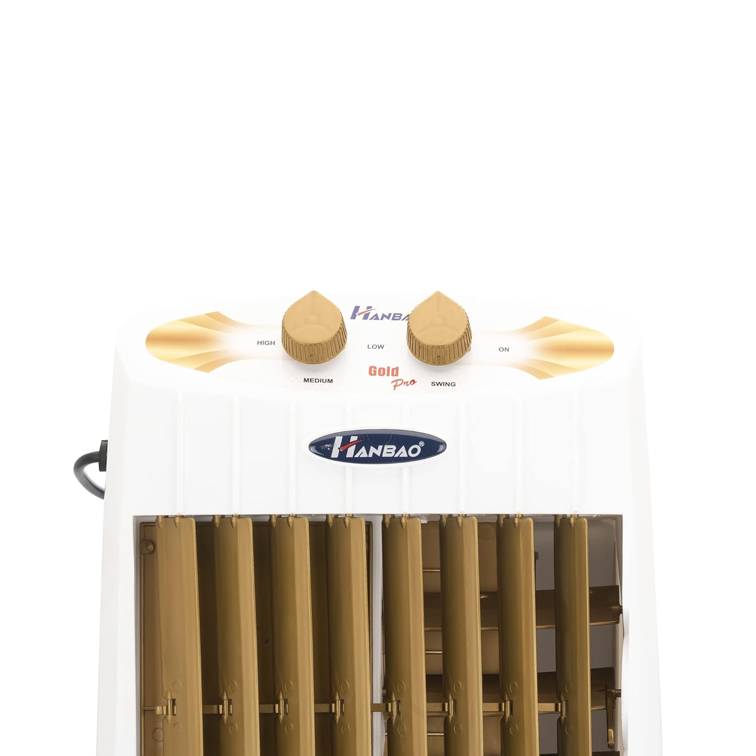 HANBAO Dual USB Charging Port High-Speed TOWER FAN, TOP safety motor, 3 Speed - 4 Way Air Deflection, High Air delivery @ 2250 m3/hr, Hi-speed & powerful, GOLD PRO 18 months Warranty