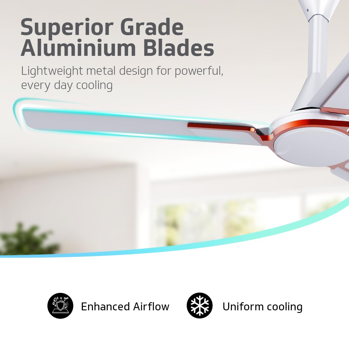 V-Guard Blyzia BS 1200 mm Ceiling Fan (Pearl White)-4