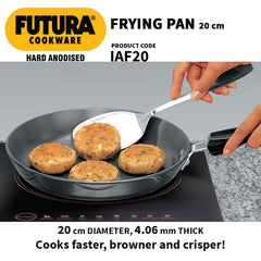 Hawkins Futura 20 cm Frying Pan, Hard Anodised Induction Fry Pan, Black (IAF20)
