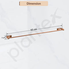 Plantex Smero Pure Brass Towel Hanger for Bathroom/Towel Stand/Single Towel Rod/Bathroom Accessories - Smart (24 Inch-PVD Rose Gold)-5