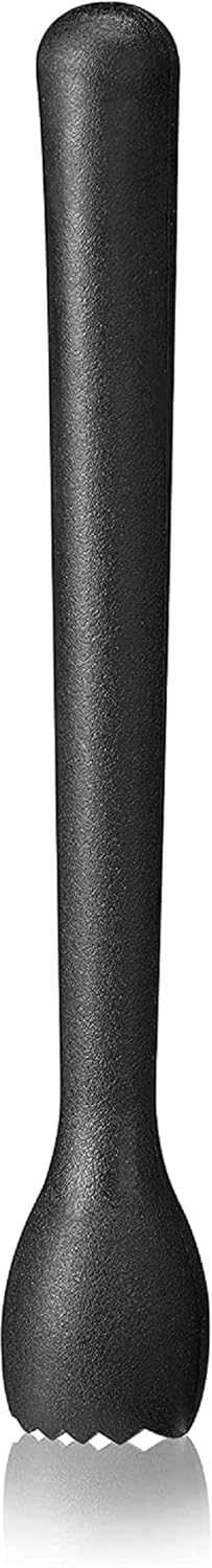 Dynore Stainless Steel 6 Pcs Bartender Martini Kit Bar Set - Teardrop Bar Spoon, Cocktail Shaker 500 ml, Tall peg Measure 30/60 ml, Black PVC Muddler, Ice Tong, Cocktail Strainer- Set of 6