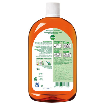 Dettol Antiseptic Liquid for First Aid , Surface Disinfection and Personal Hygiene , 1000ml