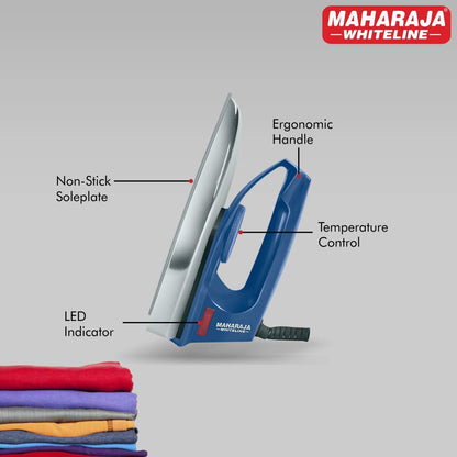 Maharaja Whiteline DI-109 1000-Watt Dry Iron (Classico Blue)