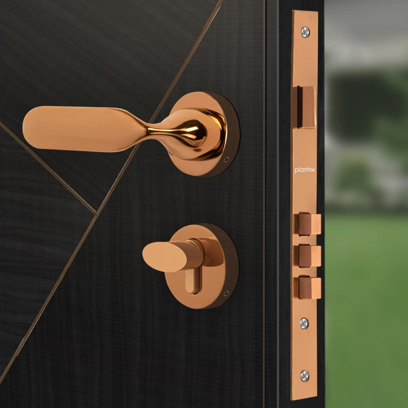 Plantex Premium Door Lock with 3 Years of Warranty/Main Door Locks for Home/Mortise Lock Set for Home (7106 - PVD Choco)-5