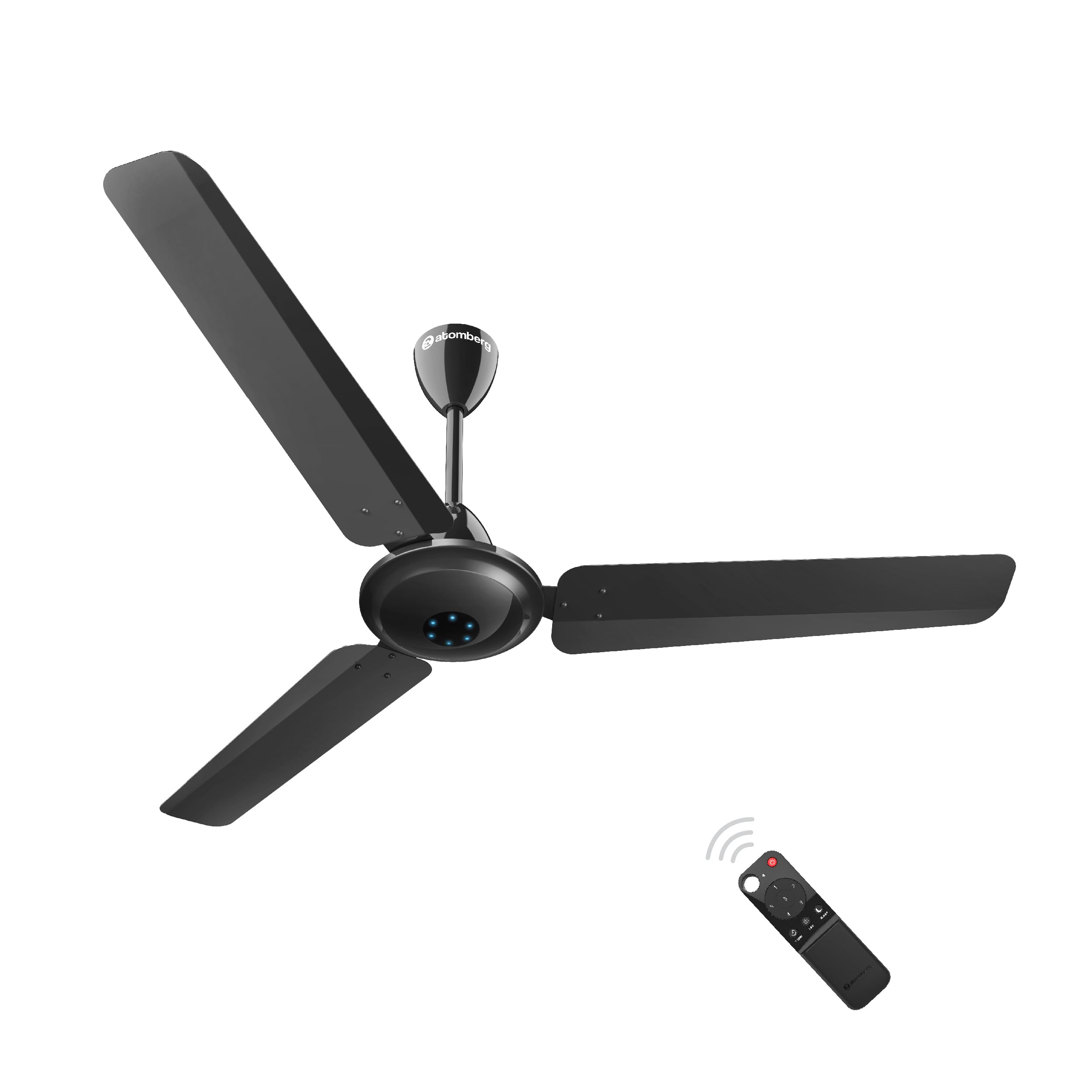 atomberg Ikano 600mm BLDC Ceiling Fan with Remote | BEE 5 star | High Air Delivery | LED Speed Indicator | Low Noise | Timeless Design with Power Saving | 3 Year Warranty| Gloss Brown