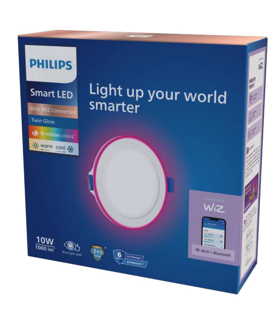 Philips 10W Twin Glow Smart Wi-Fi Led Dl Tunable, Dimmable