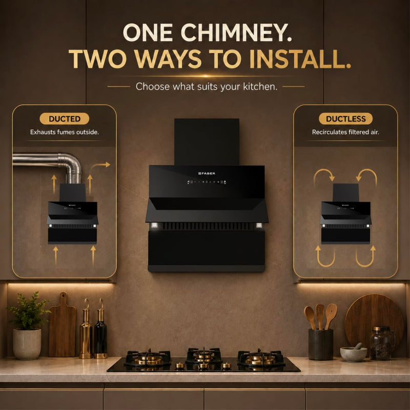 Faber Energy 60cm 1500m³/hr BLDC Autoclean Chimney|9 Speed Silent Hood|Energy Efficient|Filterless |Touch&Gesture Contro