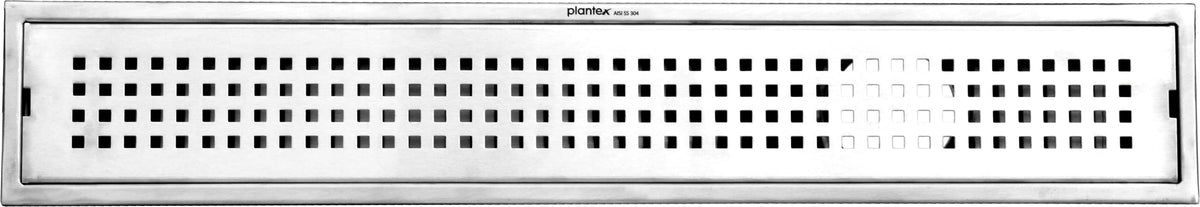 Plantex 304 Grade Stainless Steel Long Shower Drain/Floor Trap/Jali Removeable Grate/Lid for Bathroom and Kitchen (10 x 60 cm - Matt) (A424-Square)-2