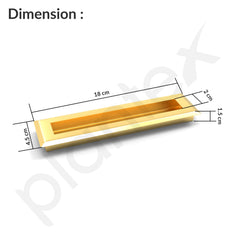 Plantex Sliding Door Handle/Concealed Handle for Sliding Door/160mm Concealed Handle for Wardrobe/Kitchen Cabinet - Pack of 1 (PVD Gold) (Model APS-DTC-3900)-2