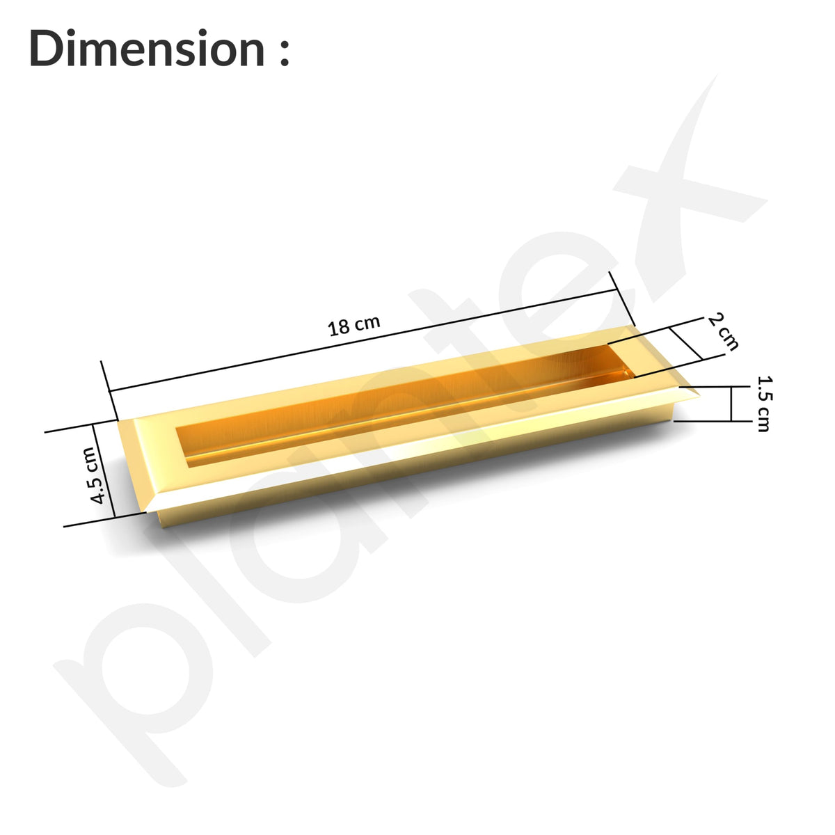Plantex Sliding Door Handle/Concealed Handle for Sliding Door/160mm Concealed Handle for Wardrobe/Kitchen Cabinet - Pack of 1 (PVD Gold) (Model APS-DTC-3900)-2