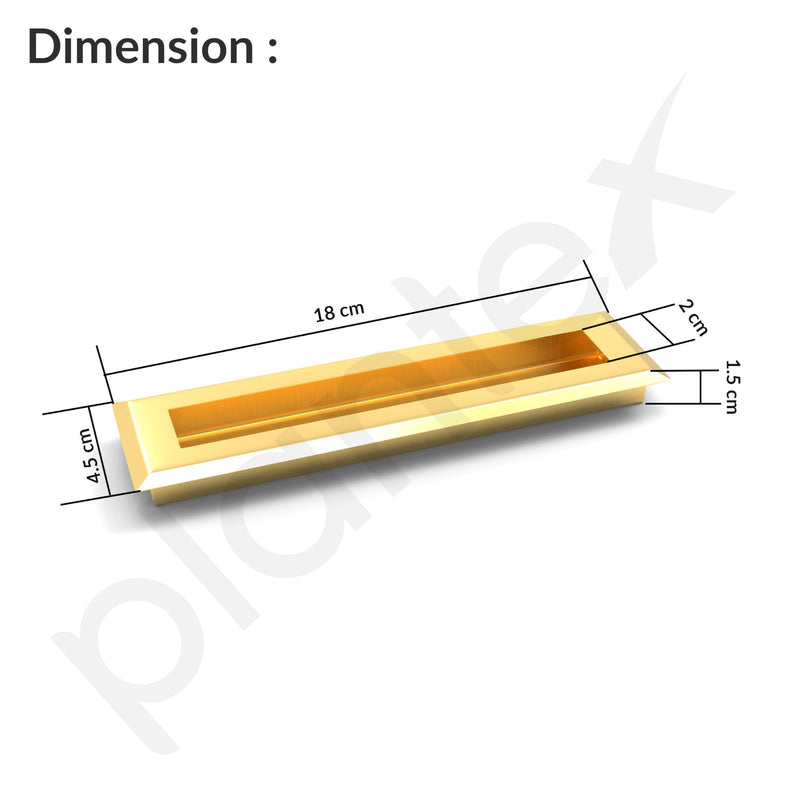Plantex Sliding Door Handle/Concealed Handle for Sliding Door/160mm Concealed Handle for Wardrobe/Kitchen Cabinet - Pack of 1 (PVD Gold) (Model APS-DTC-3900)-2
