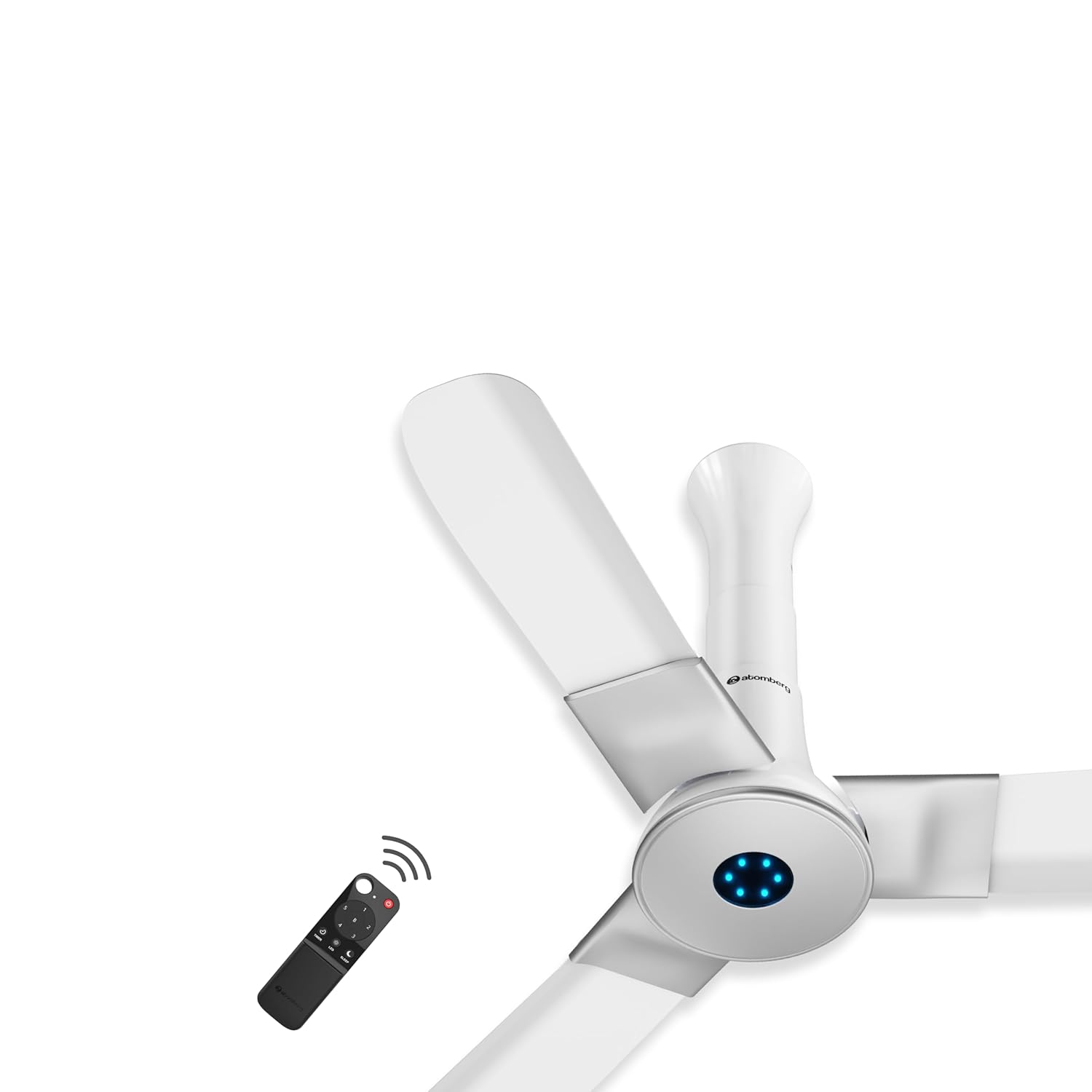 atomberg Studio+ 950mm BLDC Ceiling Fan with Remote Control | BEE 5-star Energy Efficient | New Blade Design | High Air Delivery | LED Speed Indicator | Low noise | 3 Year Warranty (Marble White)