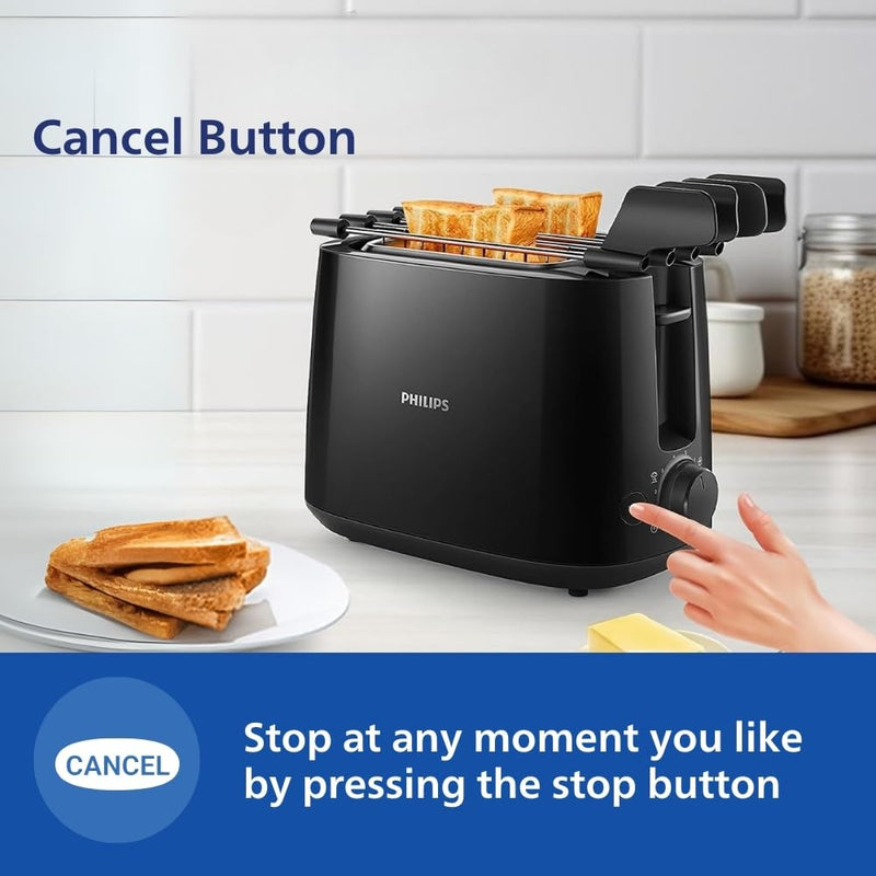 Philips Daily Collection HD2583/90 Toaster, Black
