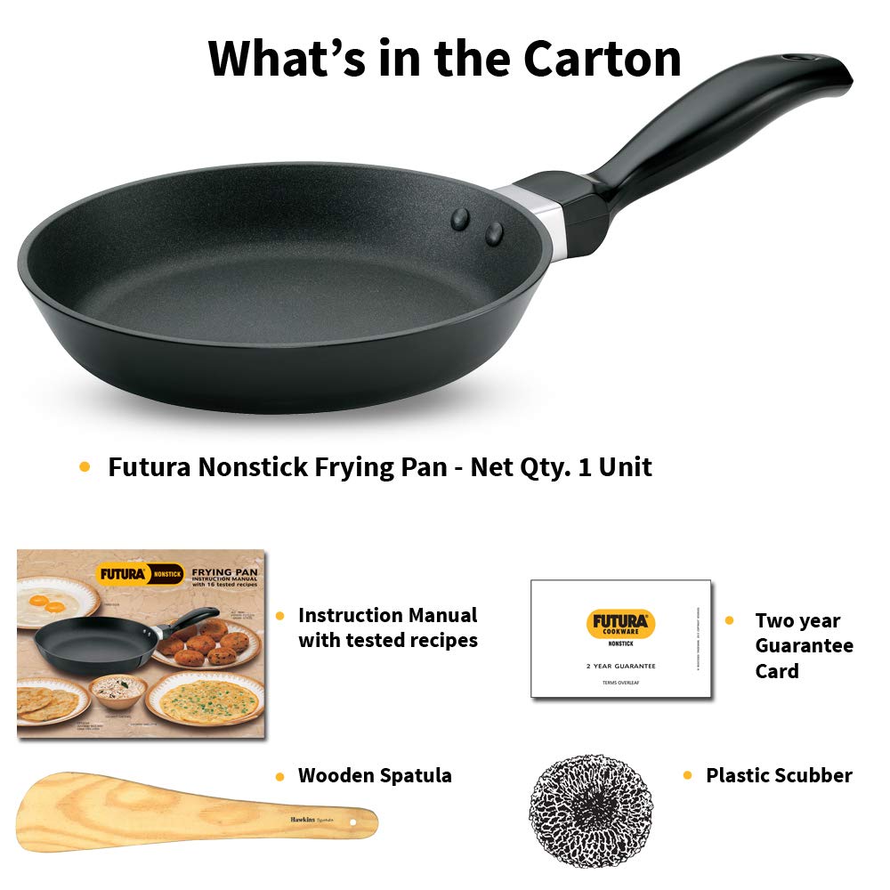 Hawkins Futura 17 cm Frying Pan, Non Stick Fry Pan, Small Frying Pan, Black (NF17)