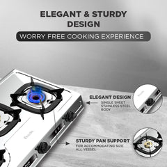 Preethi Glory Plus 3 Burner Gas stove