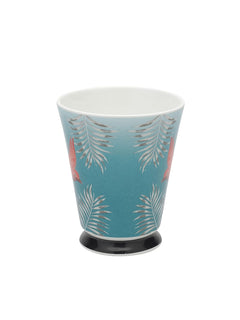Clay Craft Bute Series Printed Design Ceramic Mug (Blue, Medium, 330ml, CC MM1 BUTE BU408)