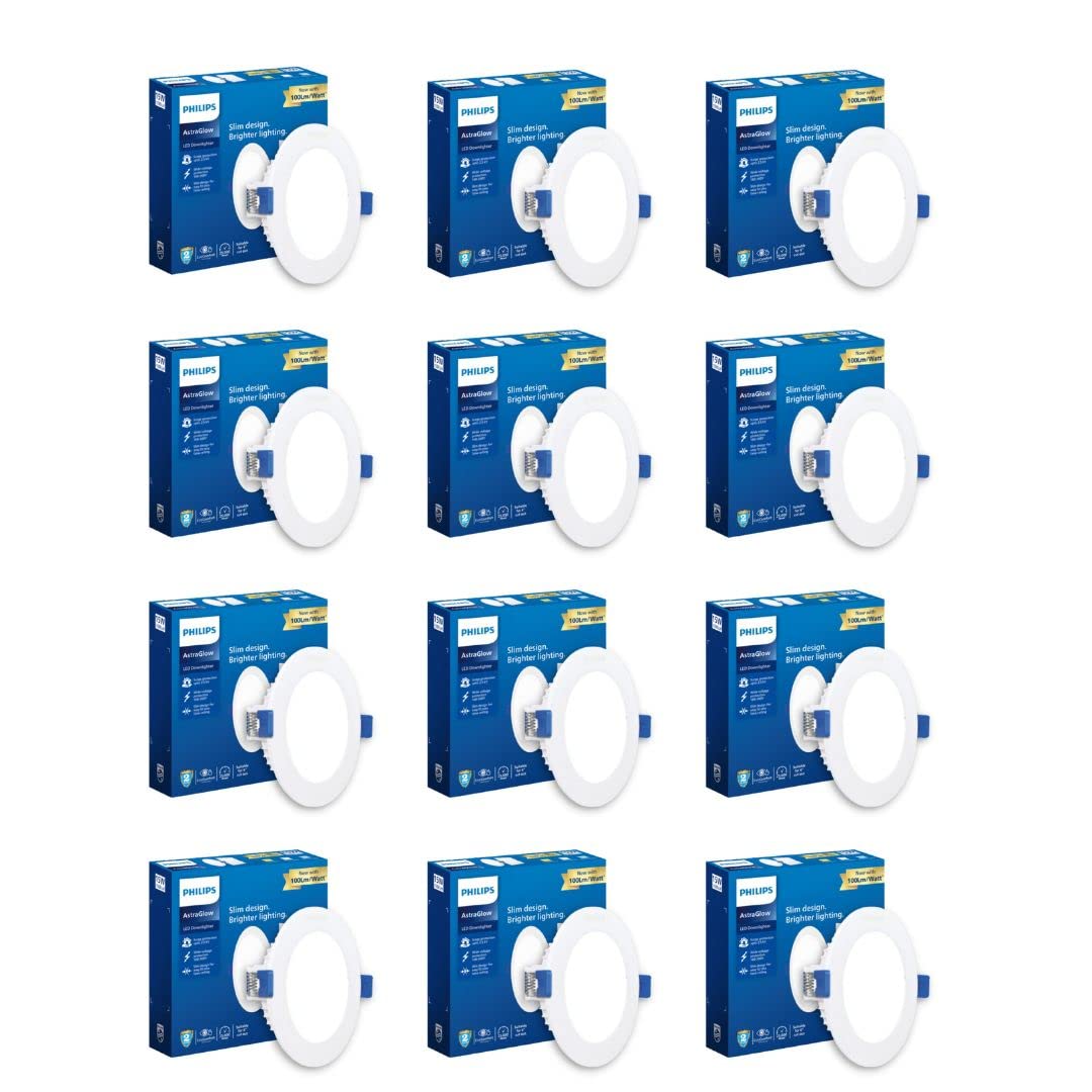 Philips Astra Glow 15-watt Round LED Downlighter (Pack of 12)