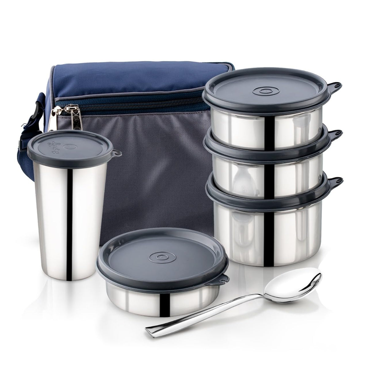 Pigeon Vibe Stainless Steel Lunch Box | SS Tiffin Box with Leak-Proof Airtight Lid