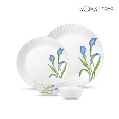 La Opala, Novo Collection, Opal Glass Dinner Set 20 pcs, Tender Trio, White
