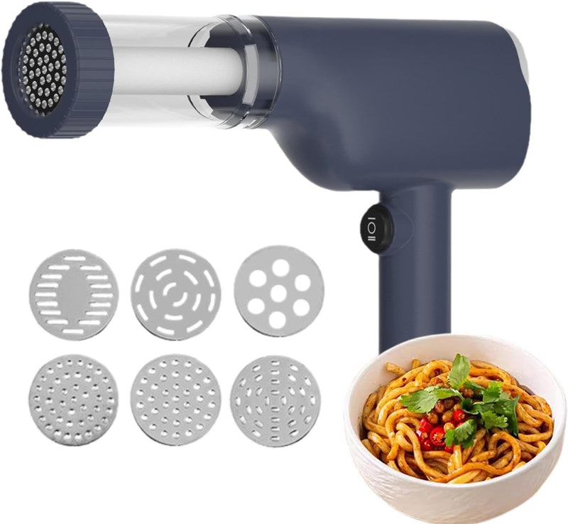 Pasta Maker Machine 6 in 1 Cordless Portable Noodle Maker Detachable Handheld Automatic Pasta Maker