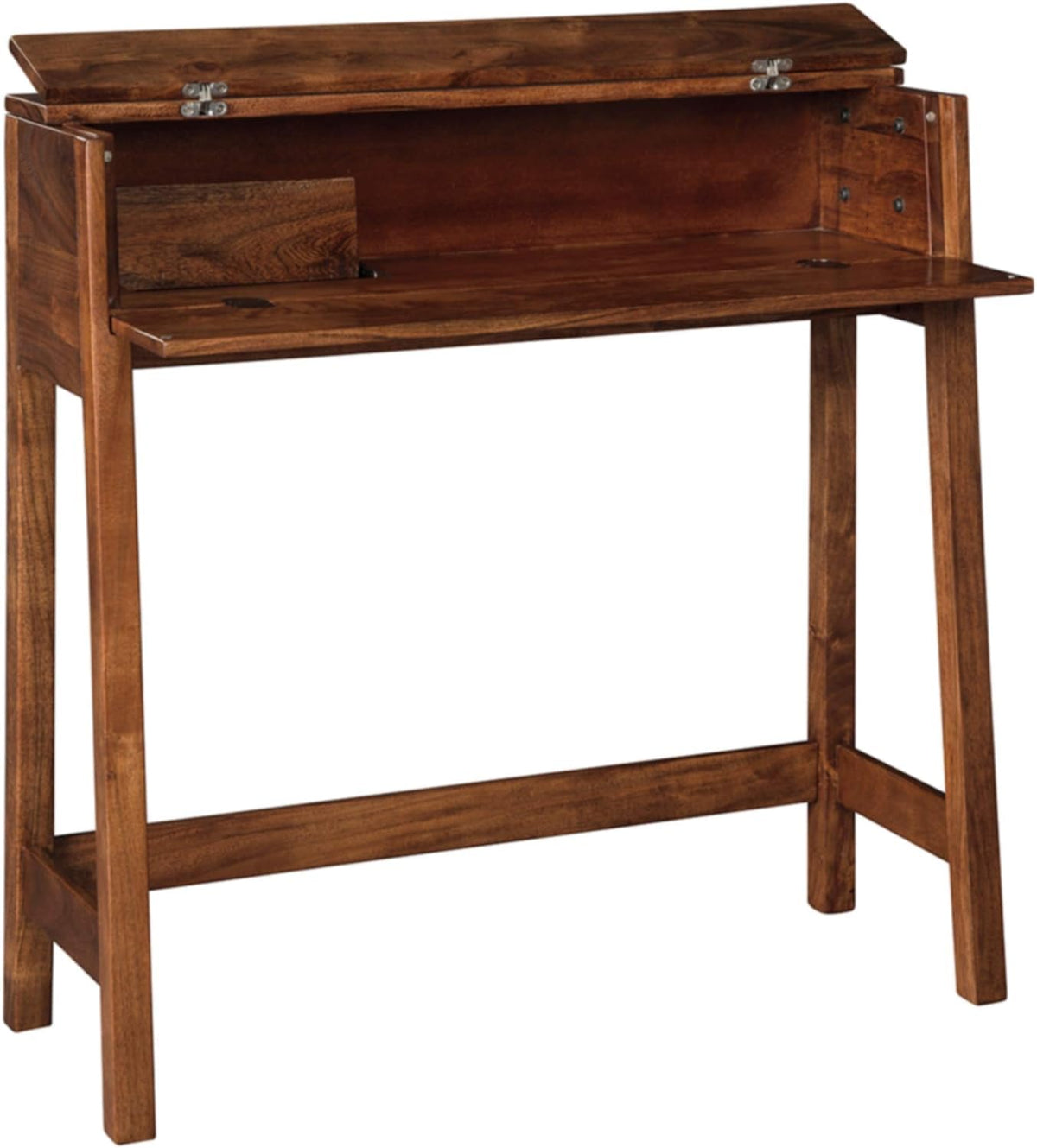 Solid Sheesham Wood Vintage Fold Down Drawer Storage Console Table for Home | Living Room | Office | Entry-Way 