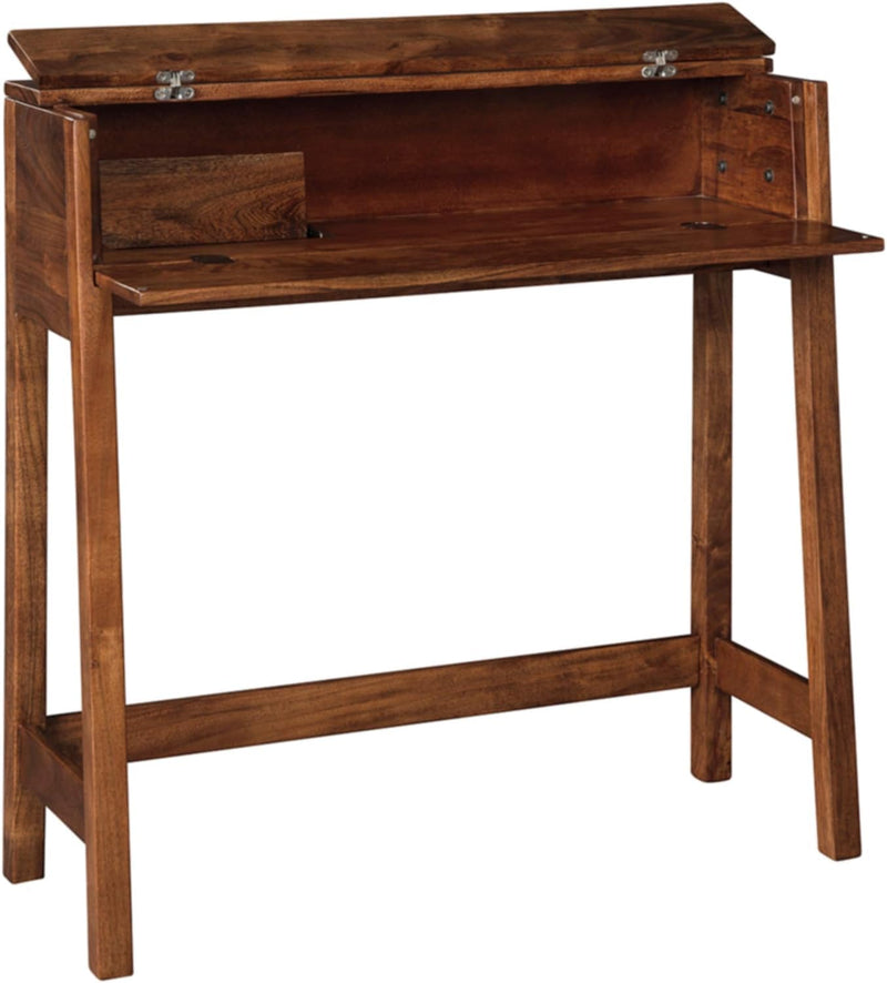 Solid Sheesham Wood Vintage Fold Down Drawer Storage Console Table for Home | Living Room | Office | Entry-Way 