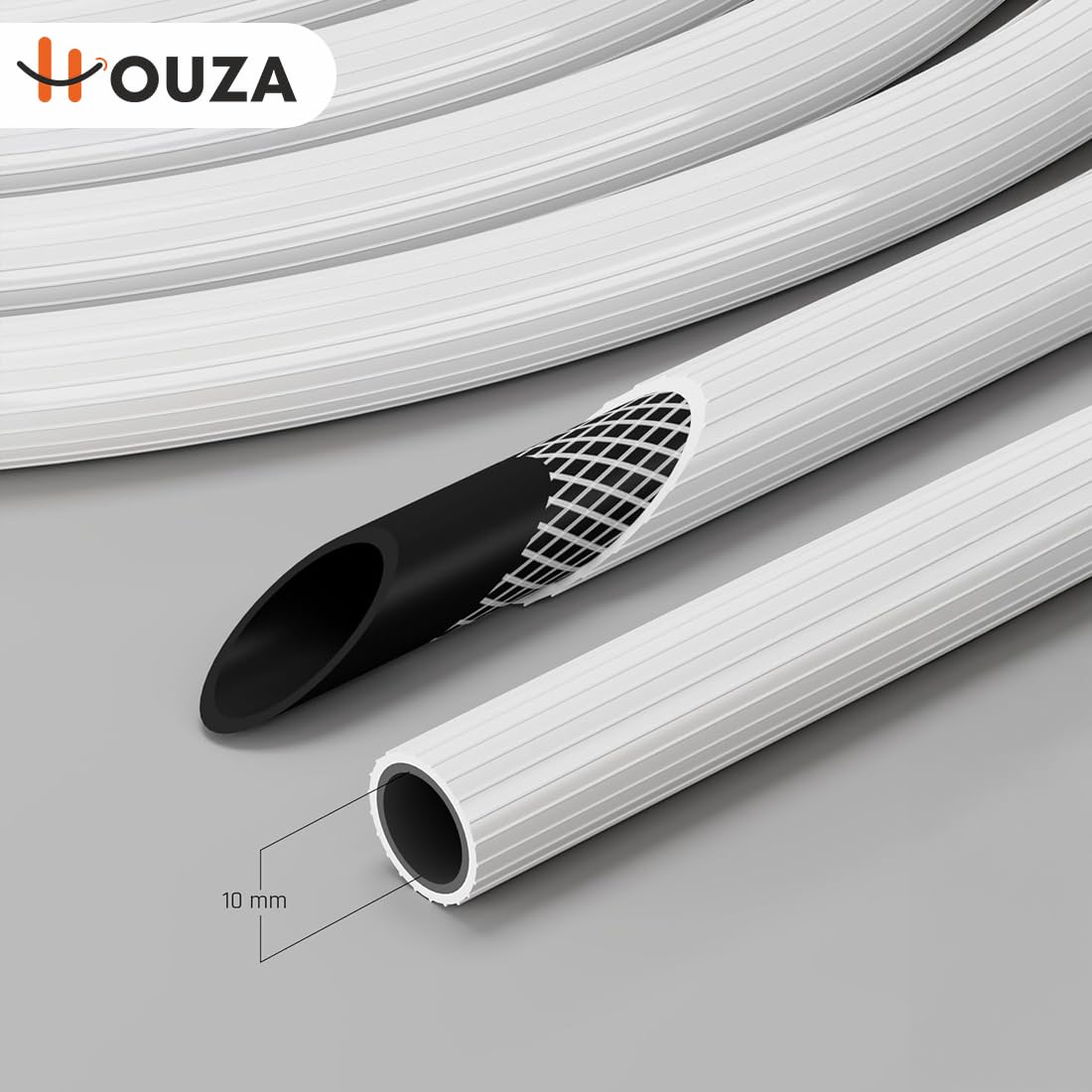 HOUZA 3 Meter Fully Automatic Washing Machine Inlet Pipe with Universal Tap Connector | Hot & Cold Water Washing Machine Pipe Inlet | Leak-Proof, Burst-Proof & Anti-Kink Design
