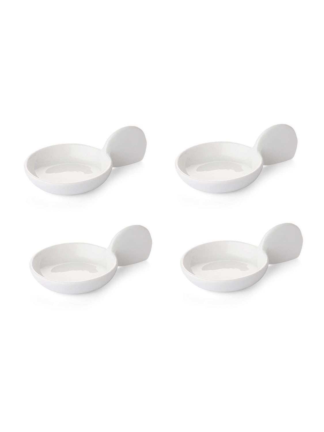 Clay Craft Basics Small White Round Dipping Bowls,Mini Side Seasoning Dish,Condiment Dishes Pack of 4 (50ml) Perfect for Modern Kitchen