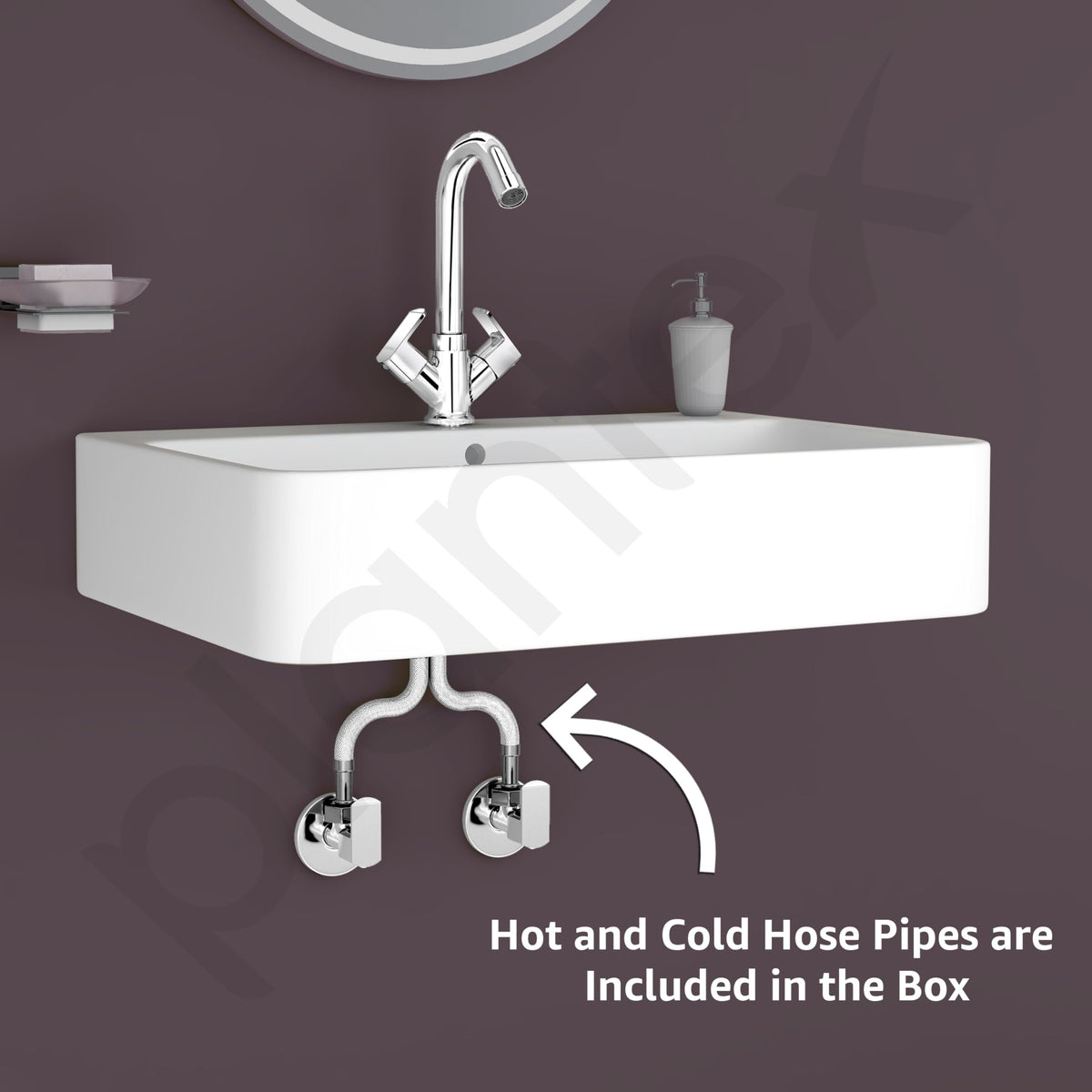 Plantex Basin Mixer Tap for Bathroom with Brass Spindle/Tap for Wash Basin with Water Saving Aerator/Pillar Tap - (CRM-1280-Chrome)-6