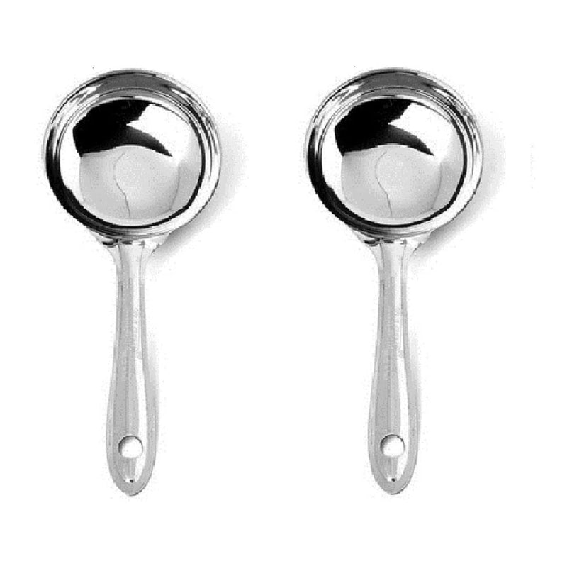 Dynore Round Stainless Steel Dosa Batter Spatula/Dosa Ladle Spoon/Dosa Laddle Spoodle- Set Of 2, 21 Cm