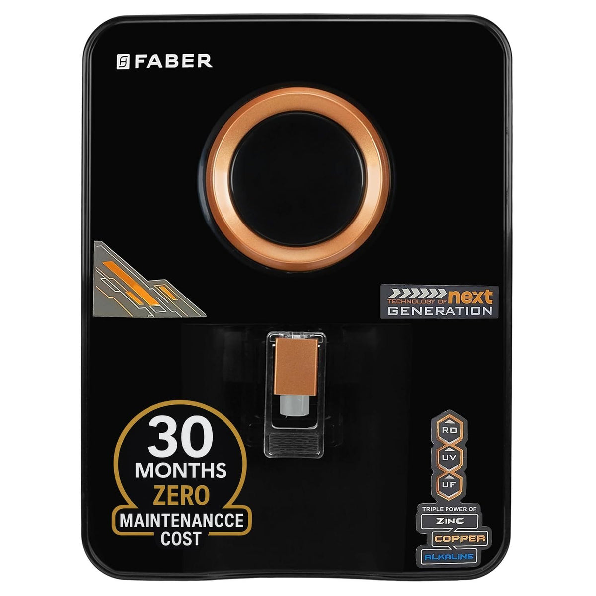 Faber Altroz Gold 10-Stage RO Water Purifier| 10L Tank| 40% Water Savings| RO+ UV+ UF+ ALKALINE+ COPPER+ ZINC | 30 Month