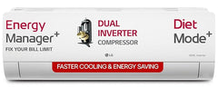 LG 1.5 Ton 3 Star, Wi-Fi & Energy Manager+, DUAL Inverter Split AC (Copper, AI+ Convertible 6-in-1, Diet+ Cooler Mode, 4 Way Swing, HD Filter with Anti-Virus Protection, US-Q18HWXE, White)