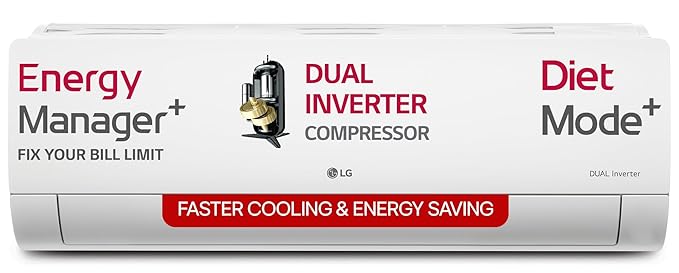 LG 1.5 Ton 3 Star, Wi-Fi & Energy Manager+, DUAL Inverter Split AC (Copper, AI+ Convertible 6-in-1, Diet+ Cooler Mode, 4 Way Swing, HD Filter with Anti-Virus Protection, US-Q18HWXE, White)