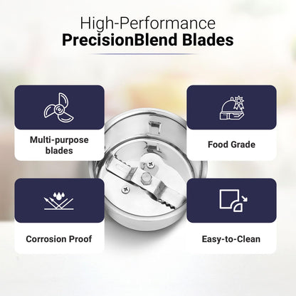 V-Guard Citius 750 Watt Juicer Mixer Grinder (New Launch) | 3-Year Motor Coverage | 4 Jars | Juicer, Wet, Chutney & Dry | Juicer Jar With Quadraflow Design | SS Blades | Blue