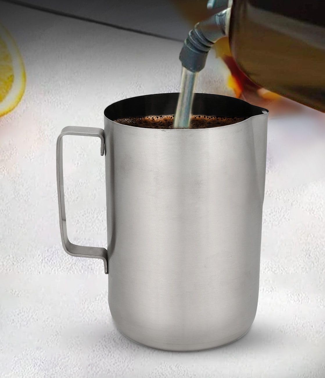 Dynore Stainless Steel Delux Milk Jug Matt Finish -1200 ml