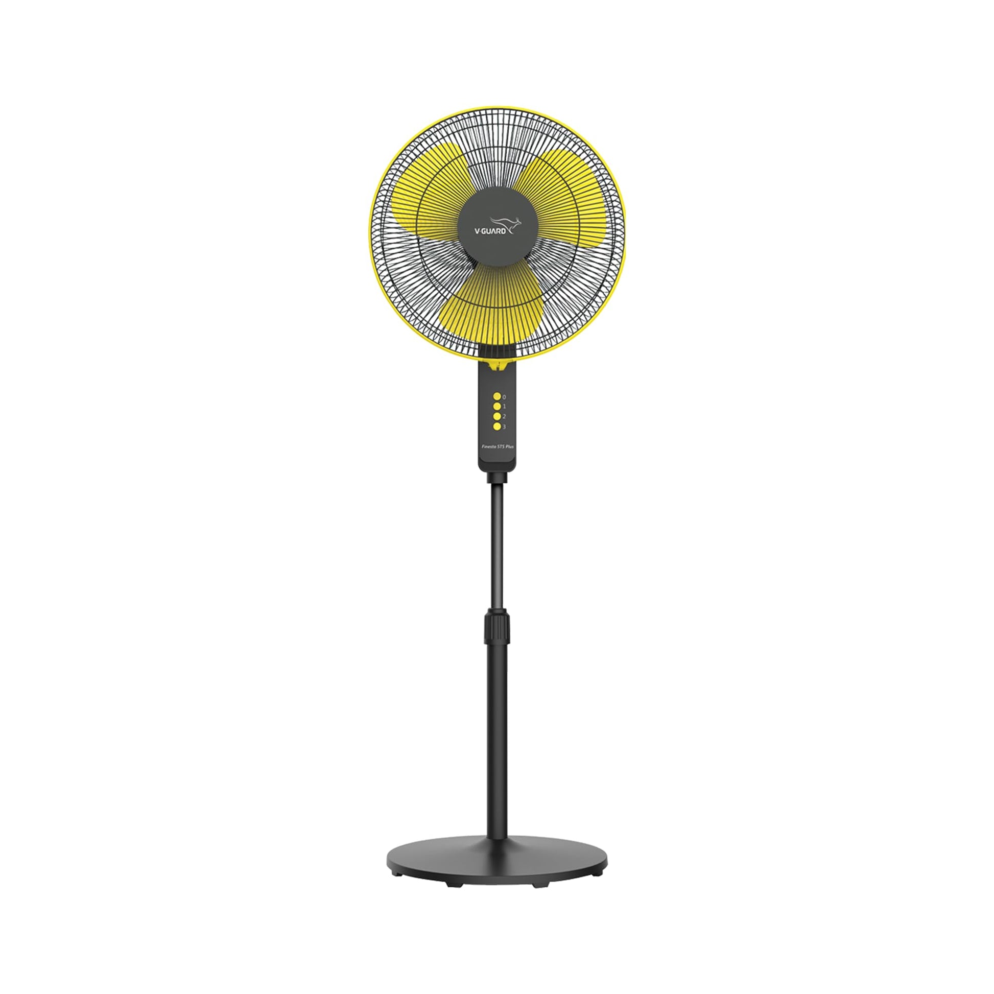 V-Guard Esfera STS Plus Neo Pedestal Cum Table Fan | Versatile 2-In-1 Operation | 1350 RPM Motor | Customisable Tilt And Oscillation Control | Yellow Black | 40 cm (400mm)