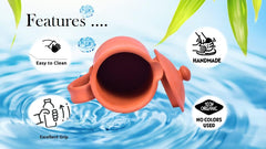 Clay jug for wateClay Water Pot with lid Pitcher Carafe(1500 ML)