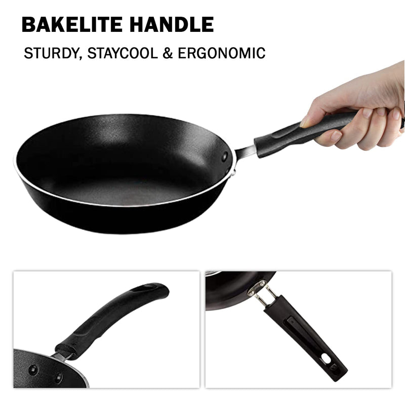 Pigeon by Stovekraft Aluminium Non-Stick Fry Pan, Black