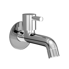 Plantex Long Body Bib Cock for Bathroom with Water Saving Aerator/Brass Spindle Bib Tap with Wall Flange and Teflon Tape (MKS-1272-Chrome)-1
