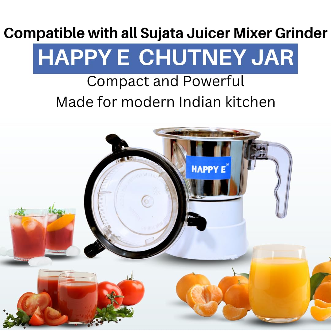Jar Combo: 400 ml + 1000 ml + 1500 ml Plastic (Transparent) | Compatible with Sujata Mixer Grinder