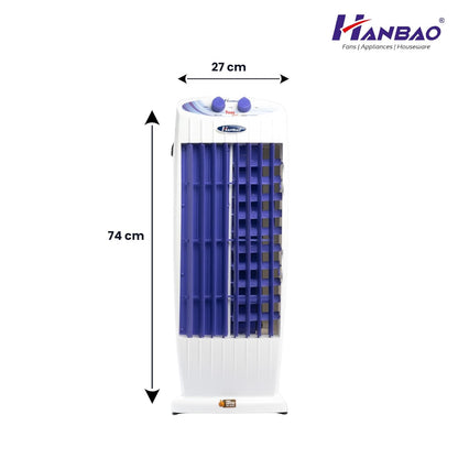 HANBAO Tower Fan with TOP safety Copper Motor, 3 Speed - 4 Way Air Deflection, High Air delivery @ 2350 m3/hr, Hi-speed & powerful, TEZZ Plus 36 months Warranty