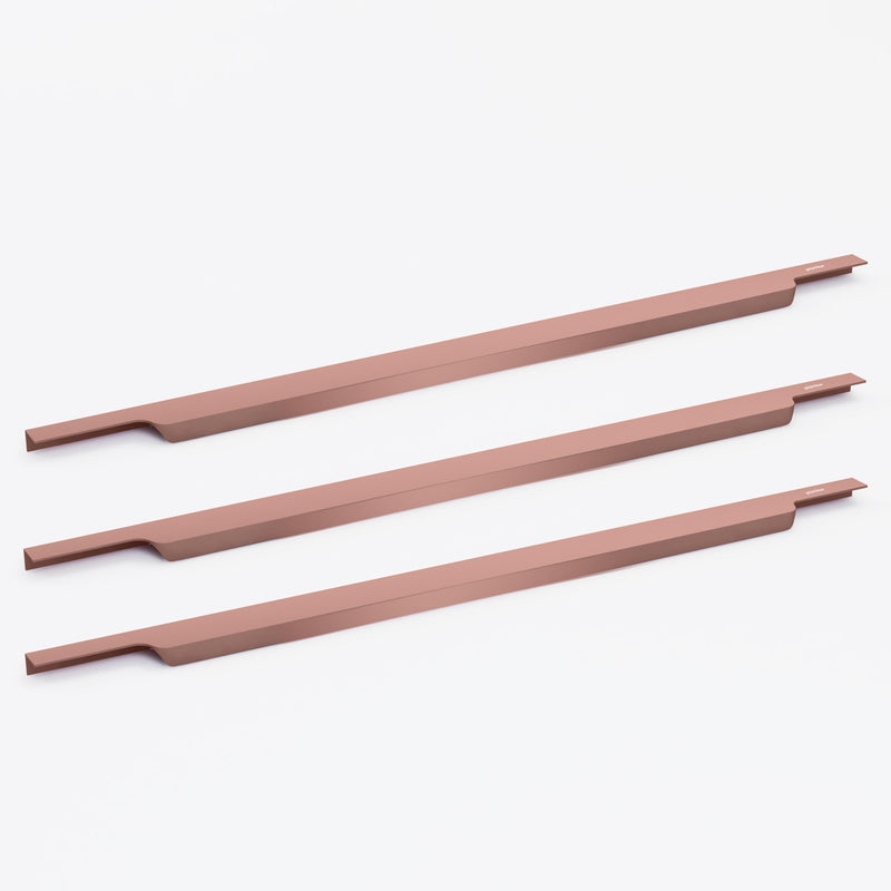 Plantex Profile Handle for Kitchen Cabinet/34 Inch Aluminium Drawer Profile Handle/Wardrobe Pull Handle for Home/Office/Hotel - Pack of 3 (Rose Gold) (Model APS-PF-1004)-1