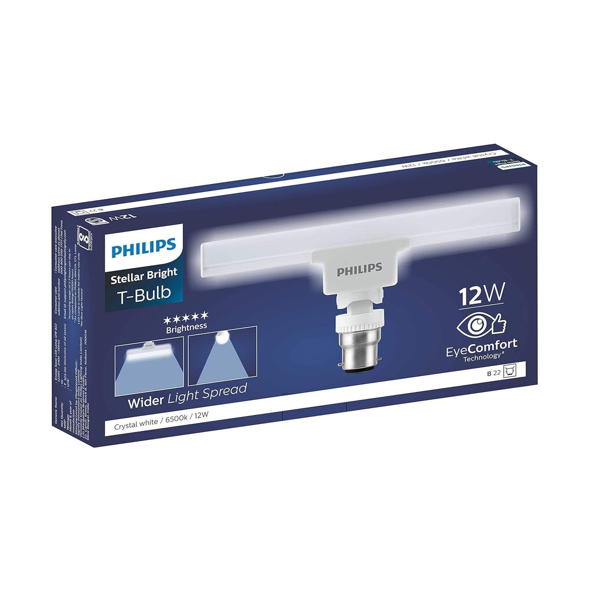 Philips Stellar Bright 12W B22 LED T-Bulb,1080lm,Cool Day Light, Pack of 1