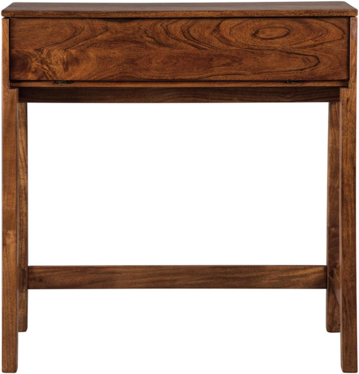 Solid Sheesham Wood Vintage Fold Down Drawer Storage Console Table for Home | Living Room | Office | Entry-Way 