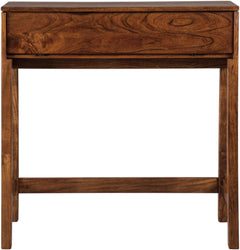 Solid Sheesham Wood Vintage Fold Down Drawer Storage Console Table for Home | Living Room | Office | Entry-Way 
