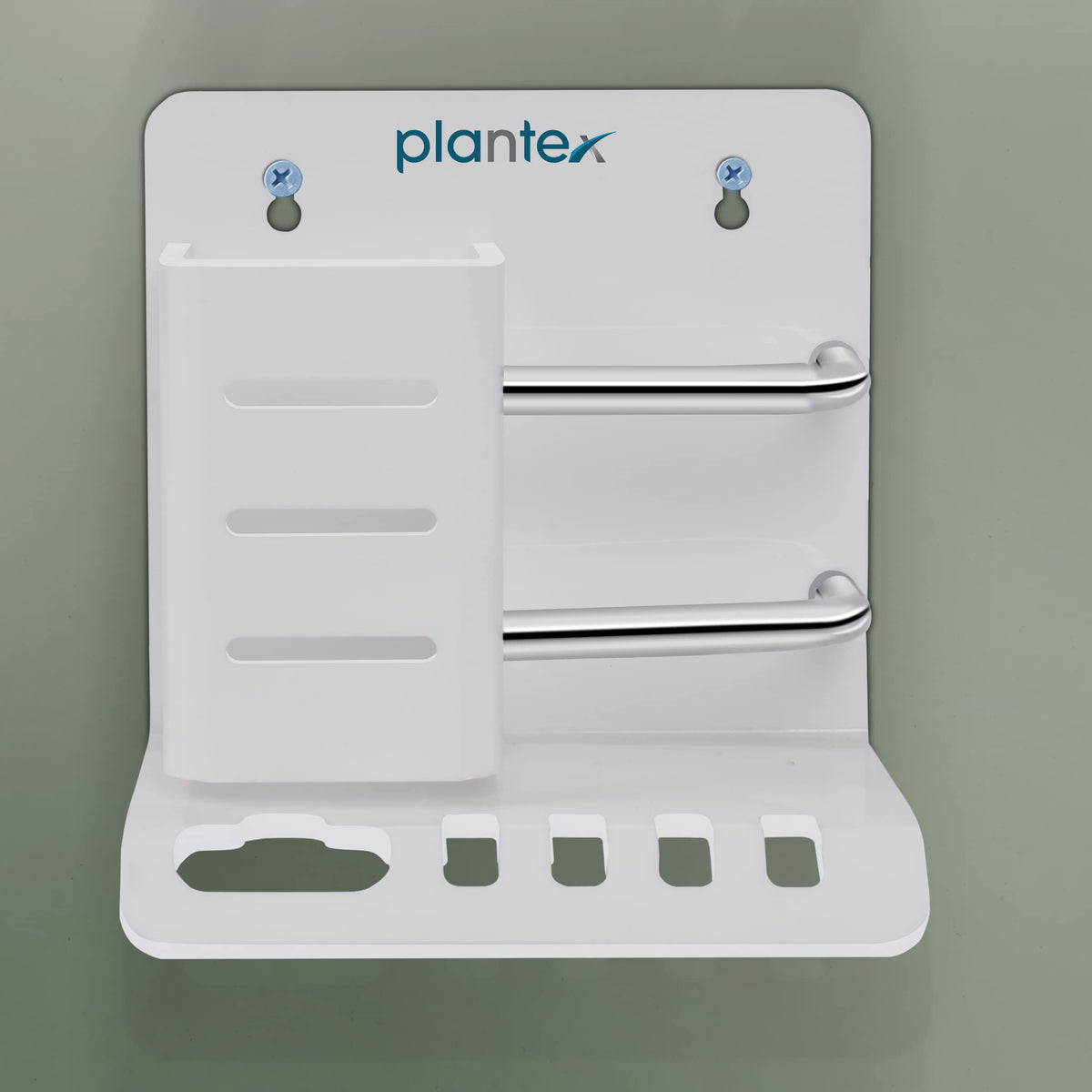 Plantex Acrylic Multipurpose Tooth Brush Holder/Stand/Tumbler for Bathroom Accessories - Pack of 2 (White)-5