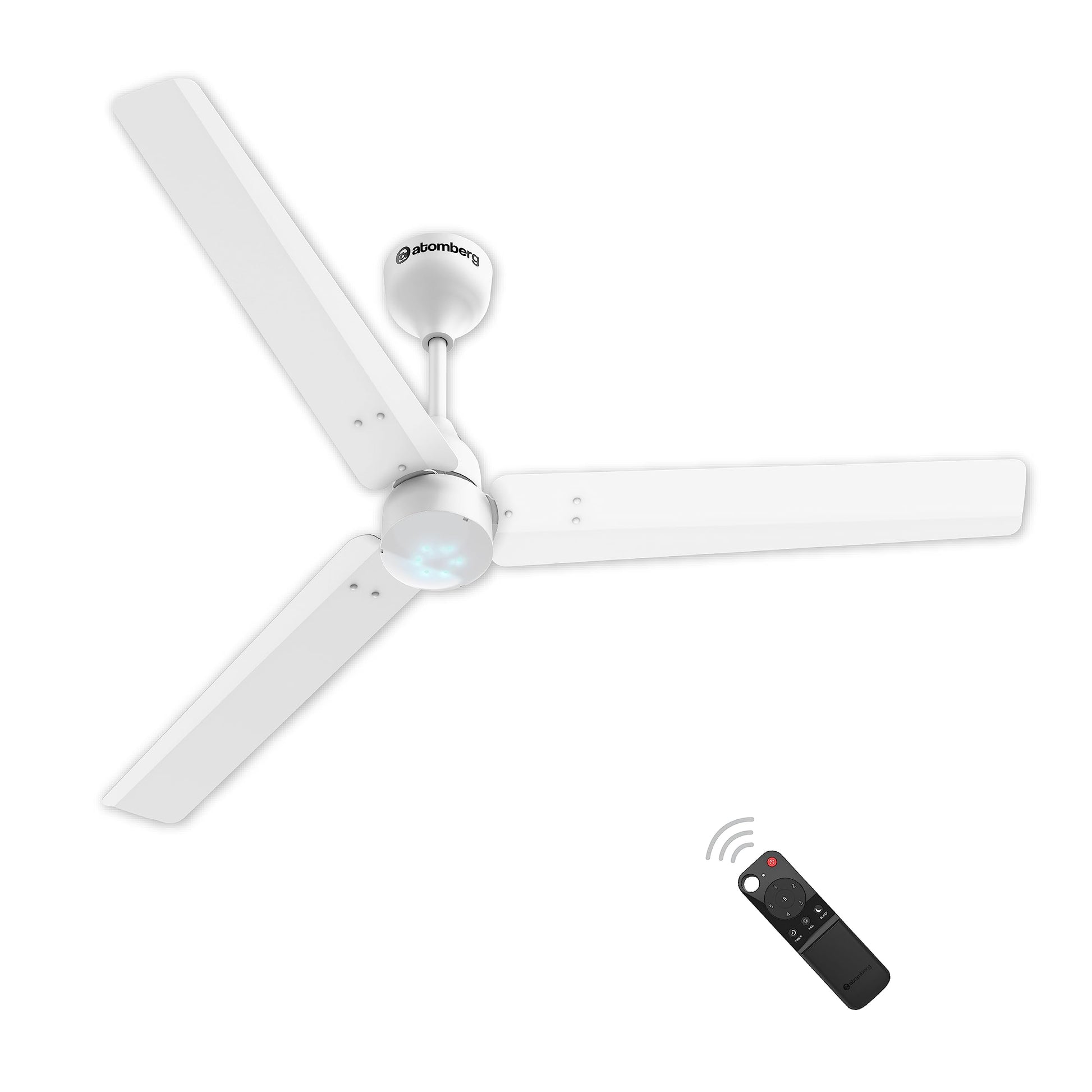 atomberg Renesa Enzel 1200mm BLDC Ceiling Fan with Remote Control | BEE 5 star Rated Energy Efficient Ceiling Fan | High Air Delivery with LED Indicators| 3 Year Warranty (Gloss White)